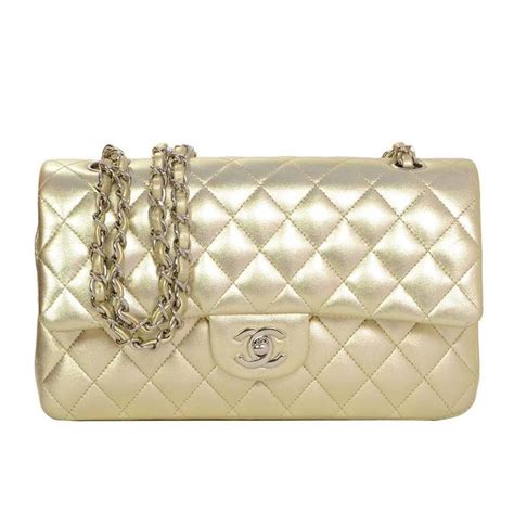 gold chanel bag for sale|Chanel quilted bag gold chain.